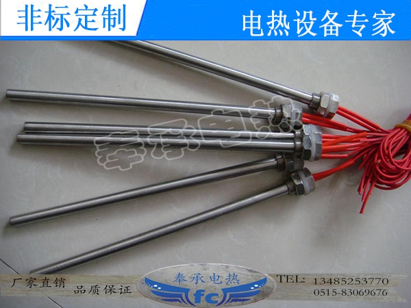 水加熱電熱管，絲扣單頭